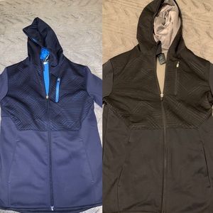 2 boys zip up fleece jackets by CHAMPION